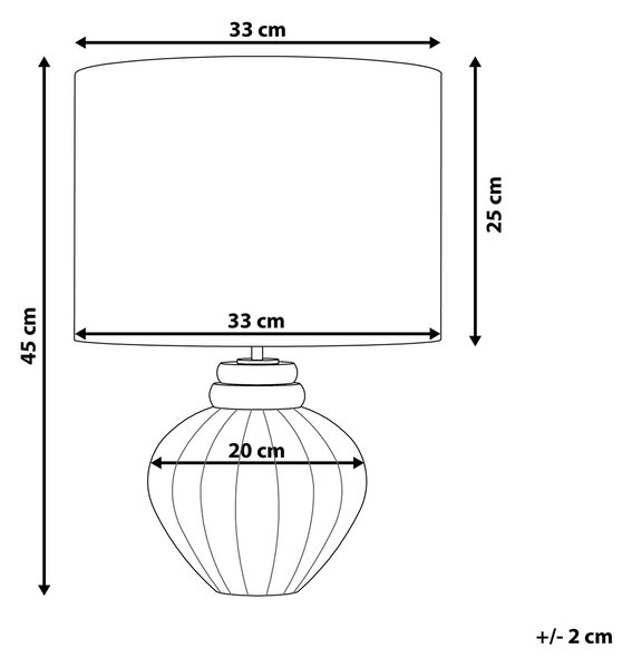 Stolní lampa NERIS Keramika Krémově bílá