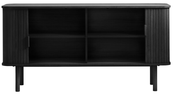 Unique Furniture Černá dubová komoda Cavo 160 x 45 cm
