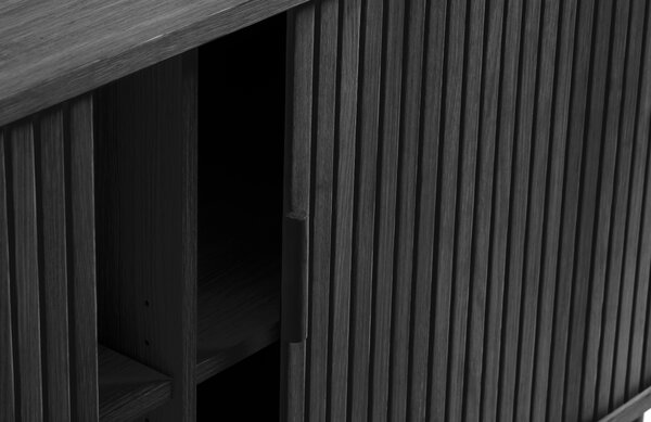 Unique Furniture Černá dubová komoda Cavo 160 x 45 cm