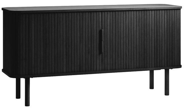 Černá dubová komoda Unique Furniture Cavo 160 x 45 cm