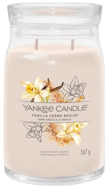 Velká vonná svíčka Yankee Candle Vanilla Crème Brûlée Signature
