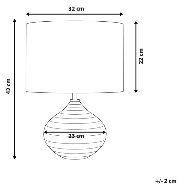 Stolní lampa KUBAN Keramika Stříbrná