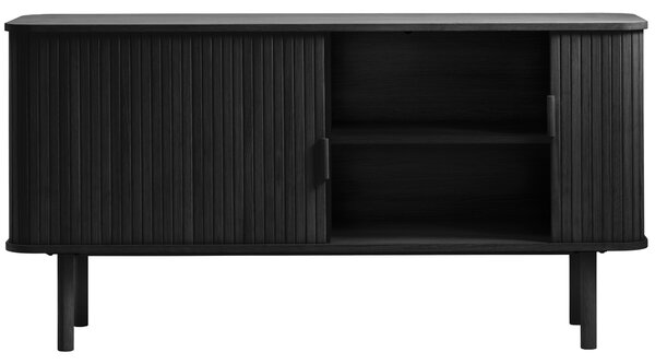 Unique Furniture Černá dubová komoda Cavo 160 x 45 cm