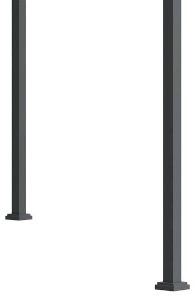 OUTSUNNY Kovová pergola s posuvnou látkovou střechou 298 x 221 x 213 cm černá