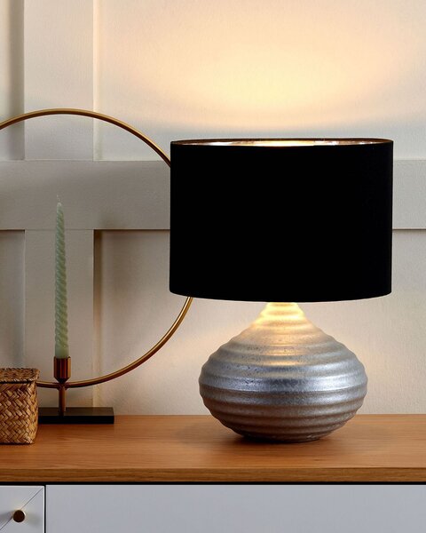 Stolní lampa KUBAN Keramika Stříbrná