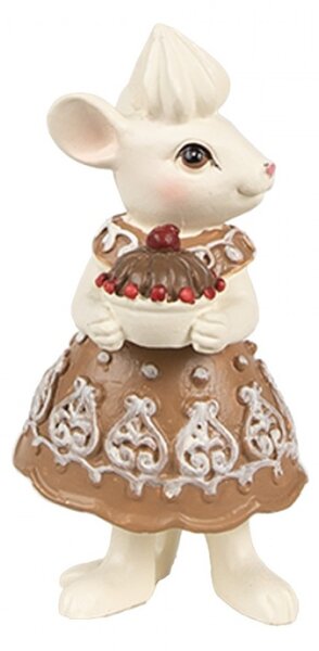 Vánoční figurky myšky z cukrárny – 5x5x11 / 5x5x10 cm