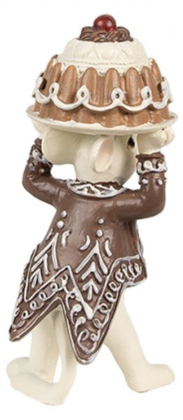 Vánoční figurky myšky z cukrárny – 5x5x11 / 5x5x10 cm