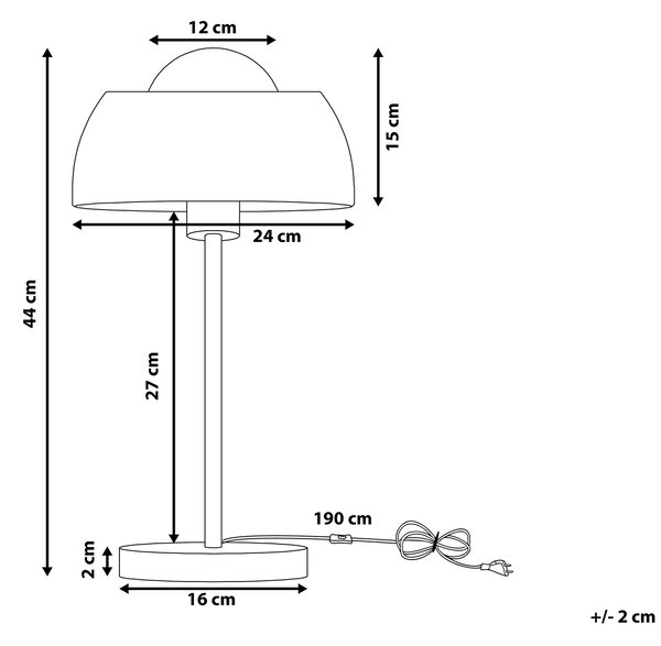Stolní lampa SENETTE Kov Měděná