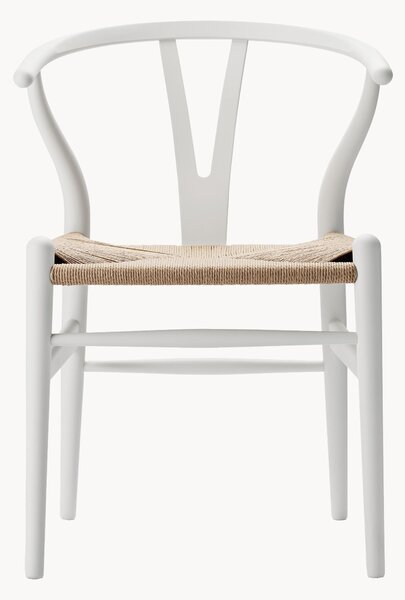 Dřevěná židle's ručně tkaným sedákem CH24 Wishbone Chair