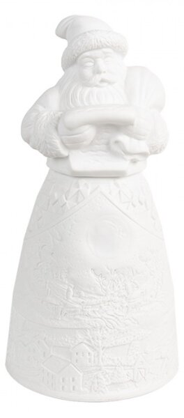 Porcelánová vánoční dekorace s LED světýlky Santa Claus I – 9x19 cm
