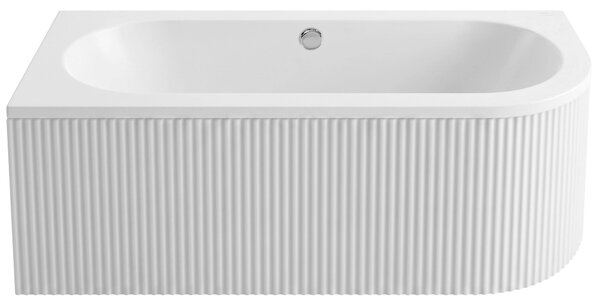 Asymetrická akrylátová vana s krycím panelem REA ORION STRIPE Levá 170x75 cm, bílá