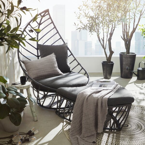 RELAXAČNÍ KŘESLO, kov, plast, textil Amatio