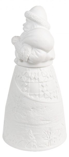 Porcelánová vánoční dekorace s LED světýlky Santa Claus I – 9x19 cm