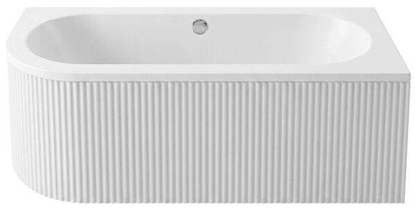 Asymetrická akrylátová vana s krycím panelem REA ORION STRIPE Pravá 170x75 cm, bílá