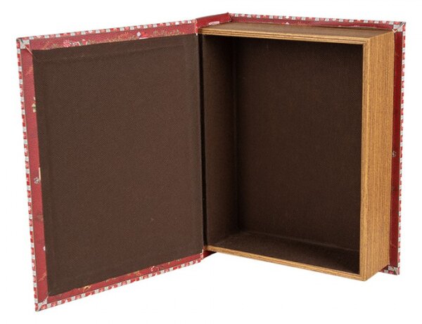 Sada 3 ks úložných boxů ve tvaru knihy s vánočním motivem – 27x22x7 / 22x17x6 / 17x12x4 cm
