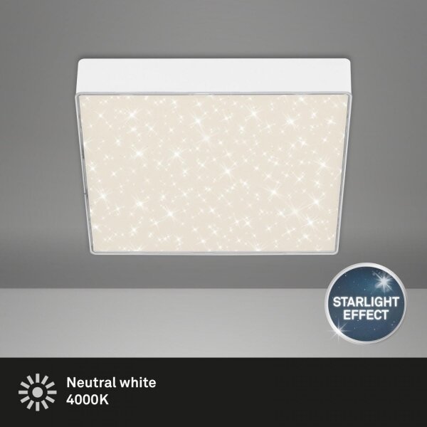 Briloner 7077-416 - LED Stropní svítidlo STAR SKY LED/16W/230V 21x21 cm bílá