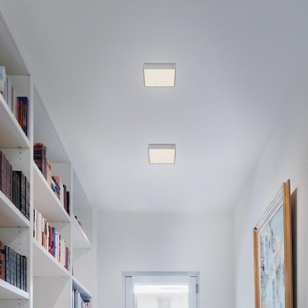 Briloner 7076-414 -LED Stropní svítidlo STAR SKY LED/11W/230V 15x15 cm stříbrná