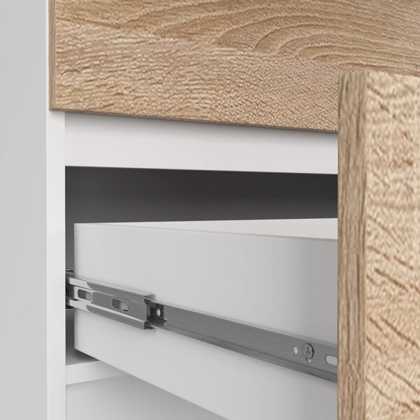 Ak furniture Komoda Rollo K 160 cm bílá/dub sonoma