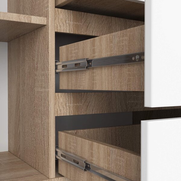 Ak furniture Komoda Tove K 160,4 cm dub sonoma/bílá