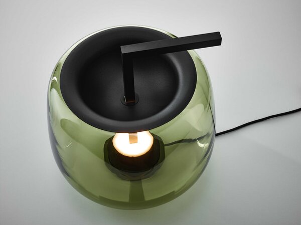 Brokis LED designová stolní lampa Double PC1296 Barva skla: Šedá kouřová - transparentní sklo