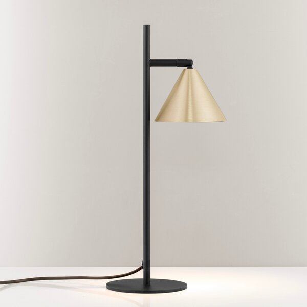 Nova Luce Zlatá kovová stolní lampa Conico