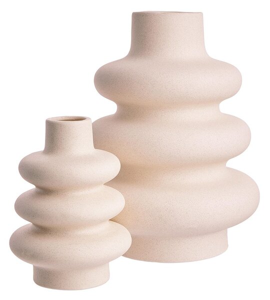 CURVES Váza 24 cm - krémová