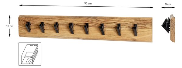 NÁSTĚNNÁ ŠATNA, 90/15/9 cm - Online Only šatny & botníky, Online Only