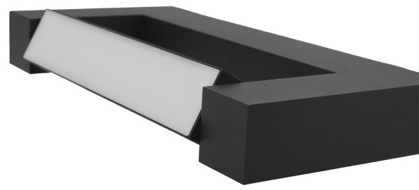 LED Venkovní nástěnné svítidlo 2xLED/4W/230V IP54 30 cm černá