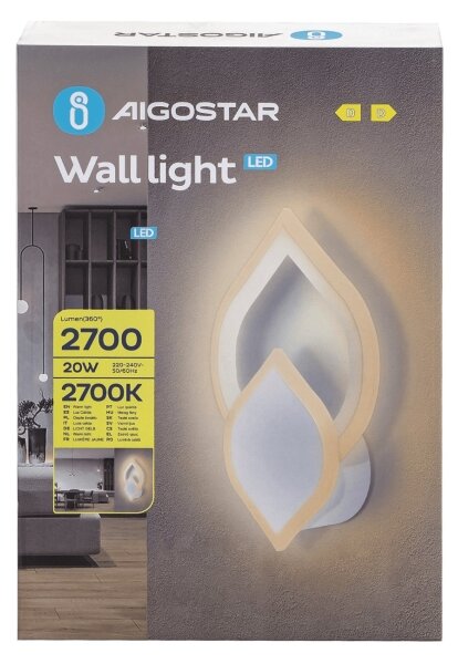Aigostar - LED Nástěnné svítidlo LED/20W/230V 2700K bílá