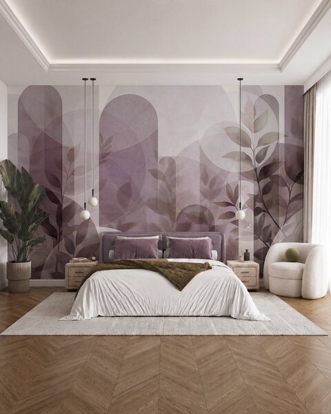 Fototapety Jemné oblouky · Růžová, Fototapety moderní, w10088v2 : uwalls.cz
