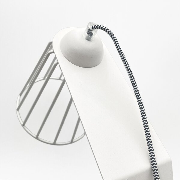 Stolní lampa NANDO 1xE27/15W/230V bílá