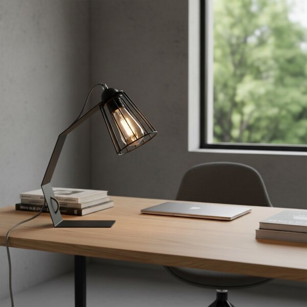 Stolní lampa NANDO 1xE27/15W/230V černá