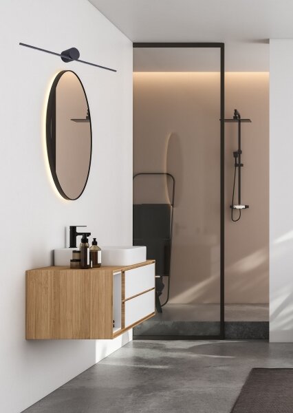 Zuma Line W89949-6W-BK - LED Osvětlení zrcadla CAMARA LED/6W/230V IP44 černá