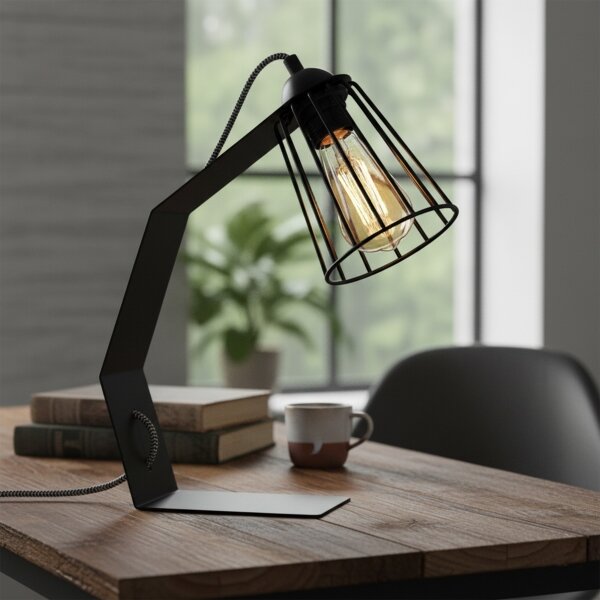 Stolní lampa NANDO 1xE27/15W/230V černá