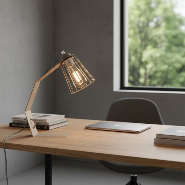 Stolní lampa NANDO 1xE27/15W/230V béžová