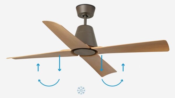FARO 34106-Stropní ventilátor TYPHOON M hnědá pr. 130 cm IP44 + dálkové ovládání