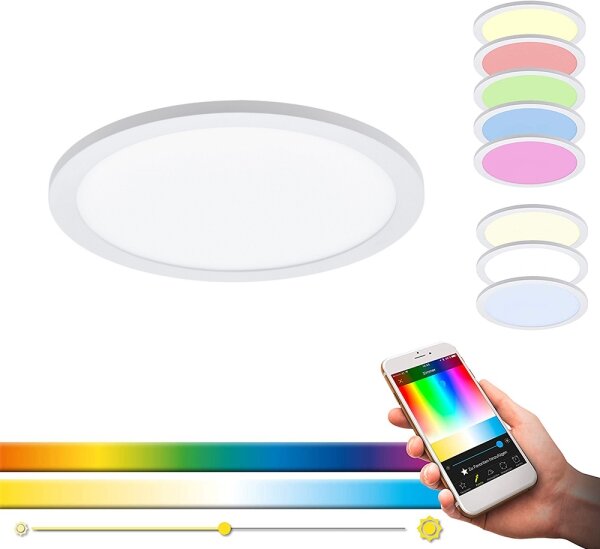 Eglo 97958 - LED RGBW Stropní svítidlo SARSINA-C LED/16W/230V + dálkové ovládání