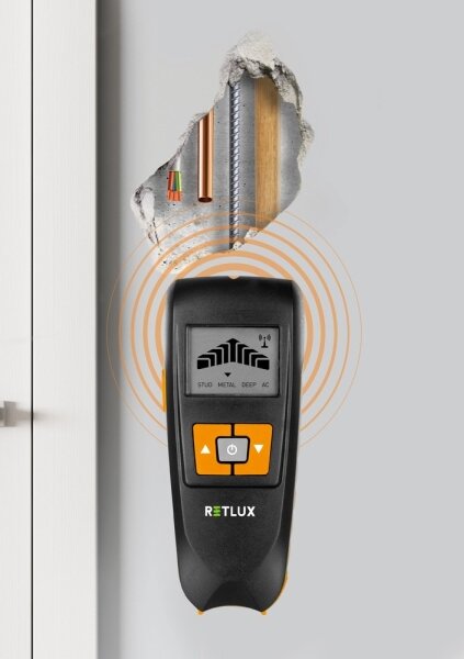 Retlux - Digitální podpovrchový detektor 4v1 9V 1x6LR61