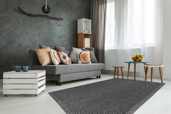 KOBEREC TKANÝ NA PLOCHO, 80/150 cm šedá Kayoom - Online Only koberce & rohožky, Online Only