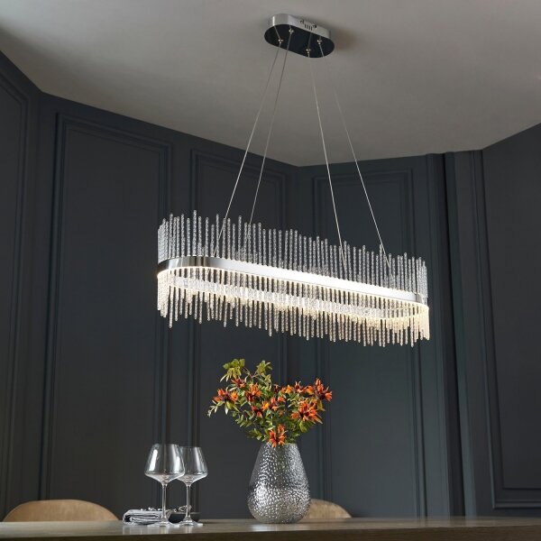 Endon 107109 - LED Lustr na lanku LED/47W/230V 3000K lesklý chrom
