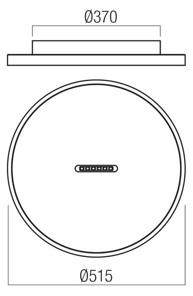 Redo StropnÍ LED svítidlo BUTTON, 44W, Ø 515 mm Barva: Černá