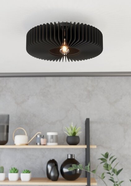 Eglo 900831 - Stropní svítidlo PALOMBAIA 1xE27/40W/230V černá