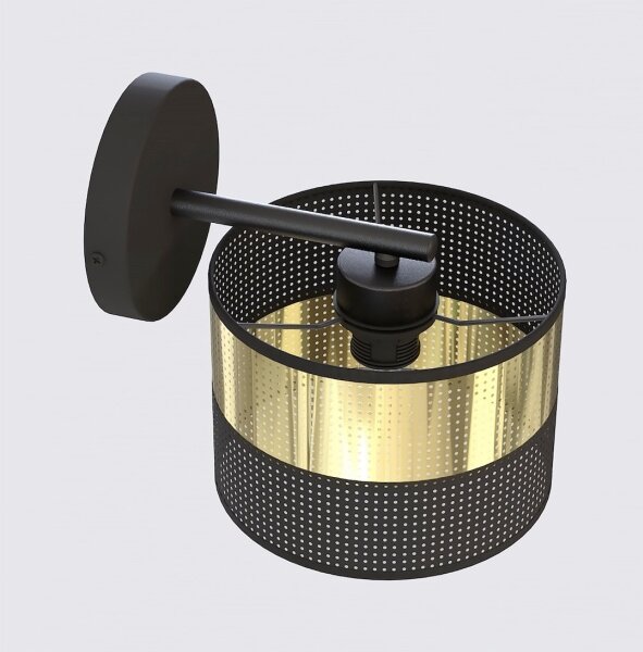 Nástěnná lampa LUX 1xE27/15W/230V černá/zlatá