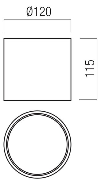 Redo Stropní LED svítidlo HERA, 21W, Ø 120 mm Barva: Bílá, Teplota světla: 3000K - teplá bílá