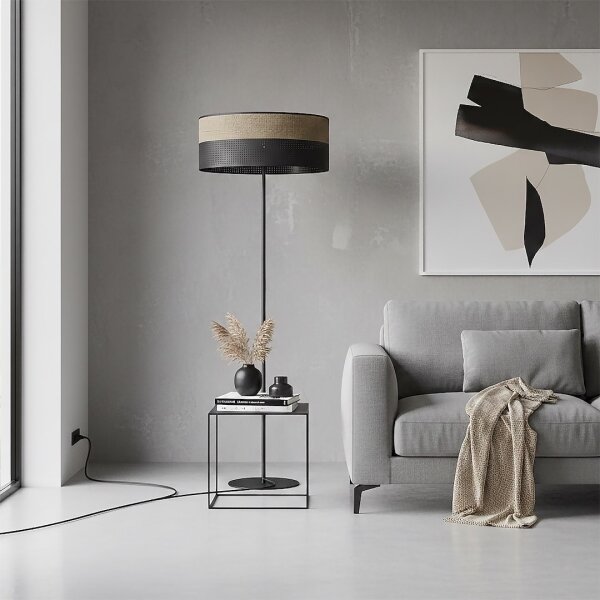 Stojací lampa KARBON 1xE27/15W/230V černá/hnědá