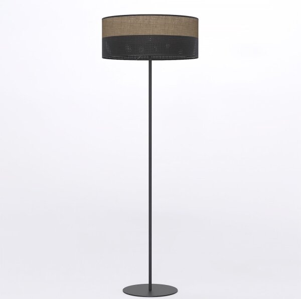 Stojací lampa KARBON 1xE27/15W/230V černá/hnědá