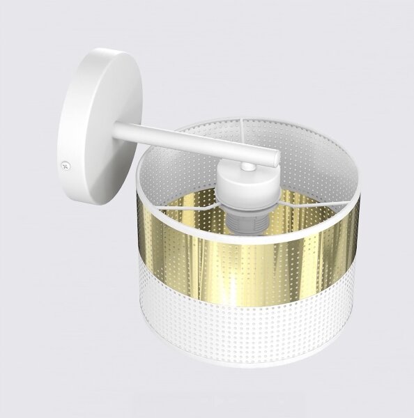 Nástěnná lampa LUX 1xE27/15W/230V bílá/zlatá