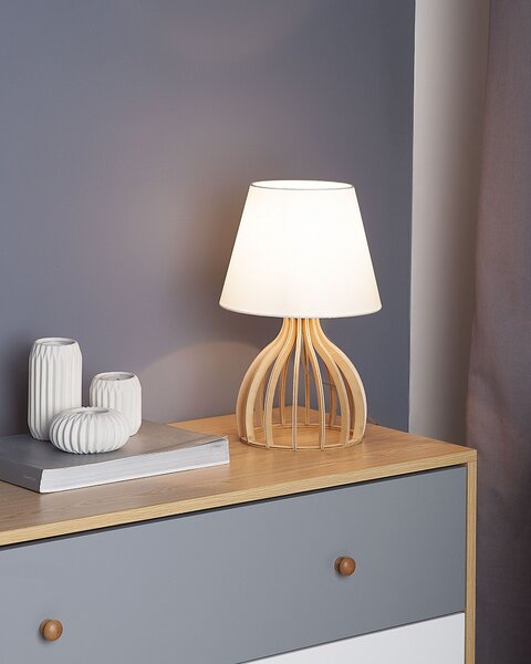 Stolní lampa AGUEDA Hnědá/Bílá