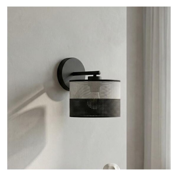 Nástěnná lampa KARBON 1xE27/15W/230V černá/šedá