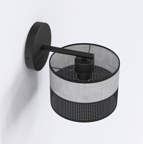 Nástěnná lampa KARBON 1xE27/15W/230V černá/šedá